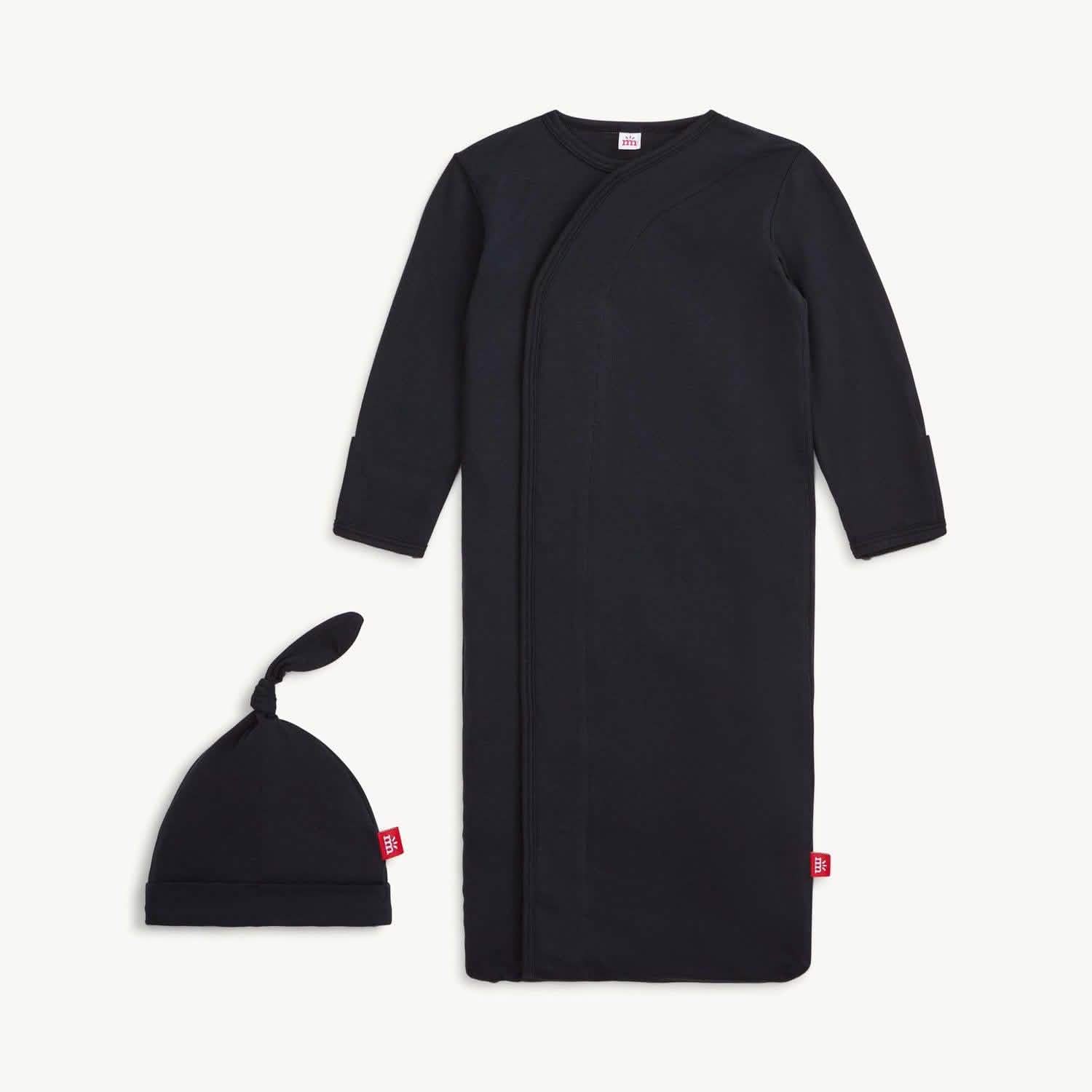 onyx modal magnetic cozy sleeper gown + hat set