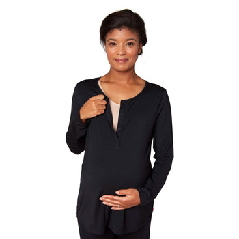 onyx modal magnetic nursing pajama set