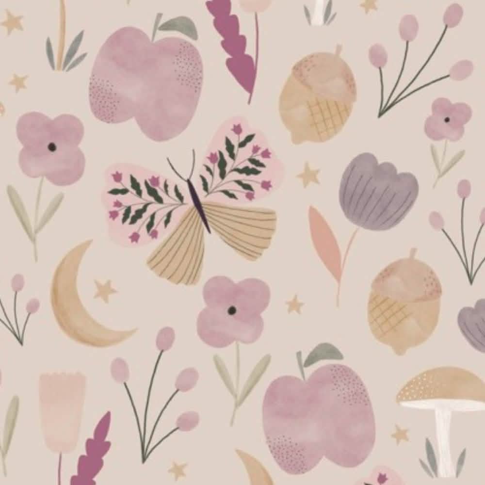 organic botanics modal magnetic cozy sleeper gown + hat set - re-loved