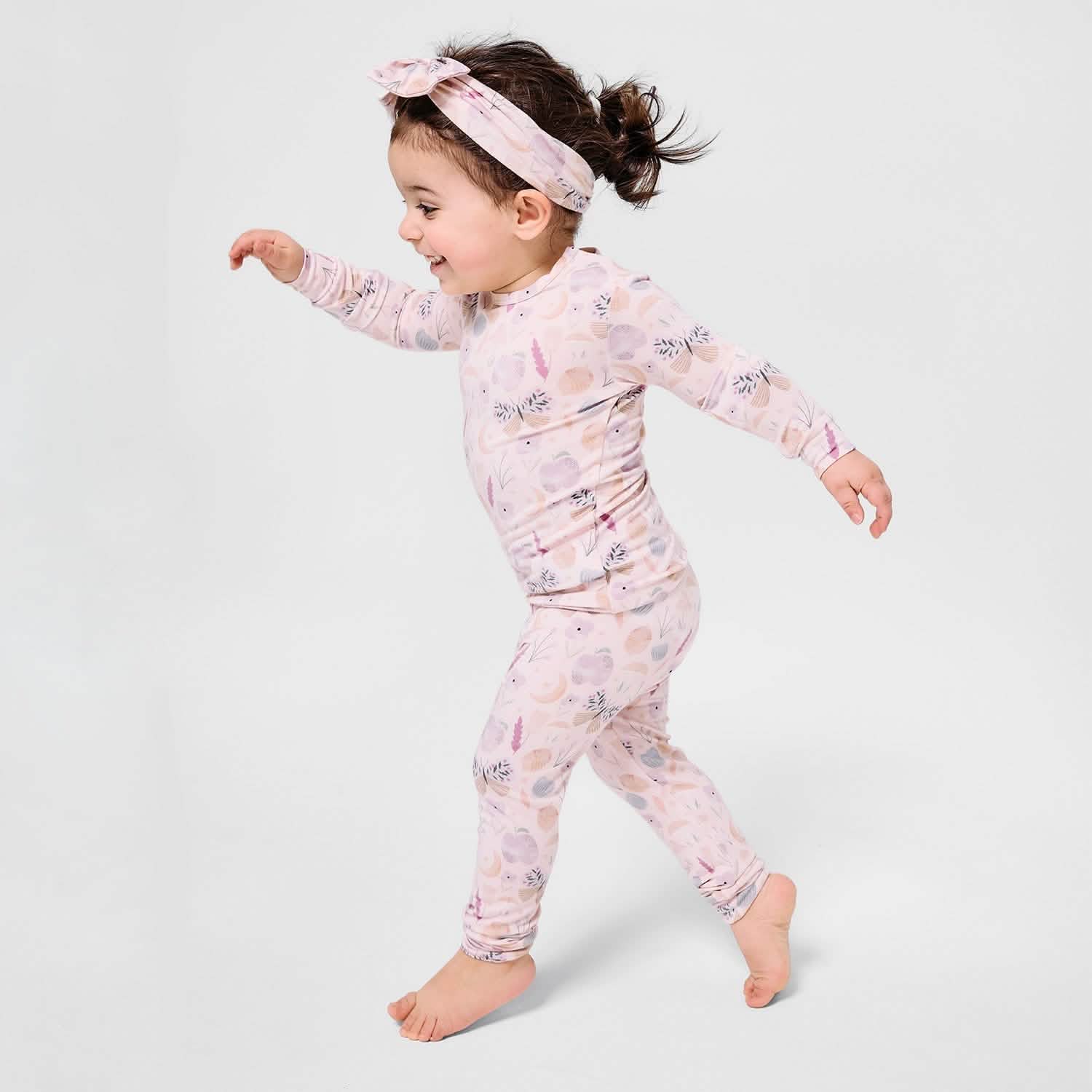organic botanics modal magnetic no drama pajama kids long sleeve set