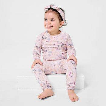 organic botanics modal magnetic no drama pajama kids long sleeve set