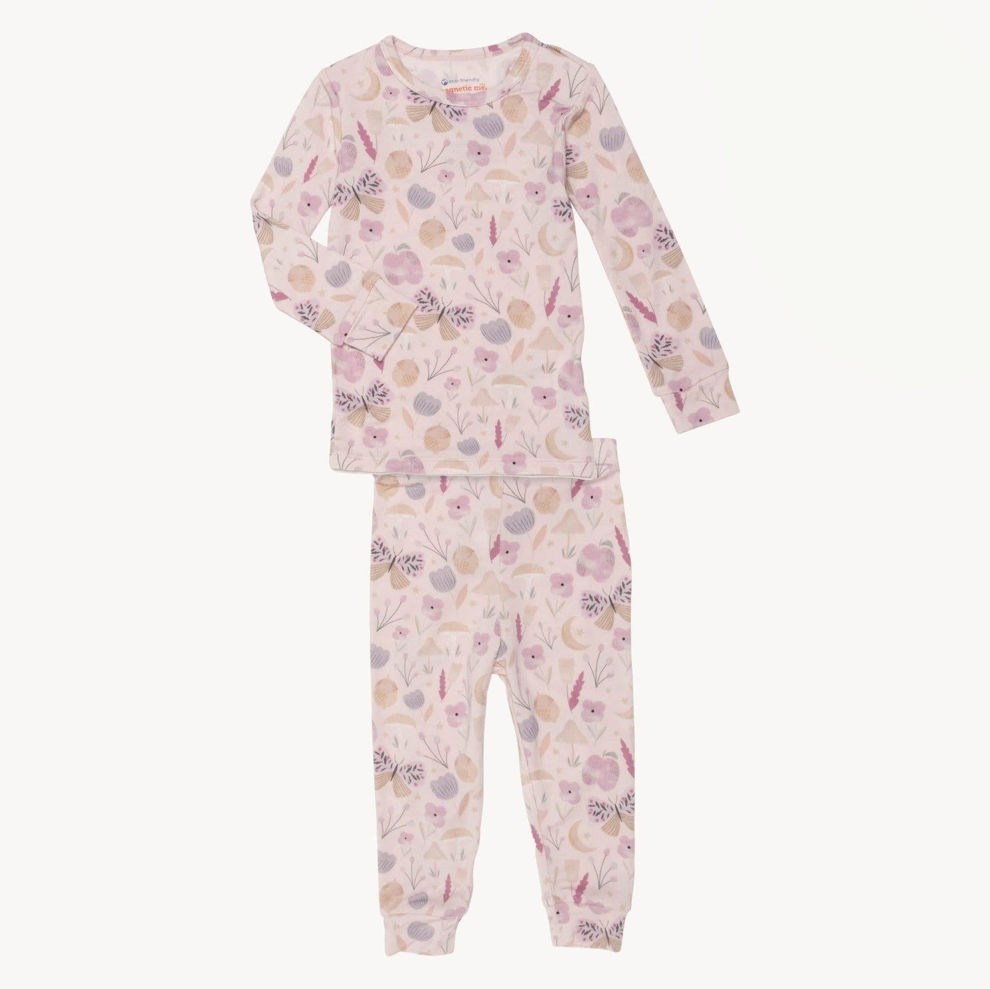 organic botanics modal magnetic no drama pajama toddler long sleeve set