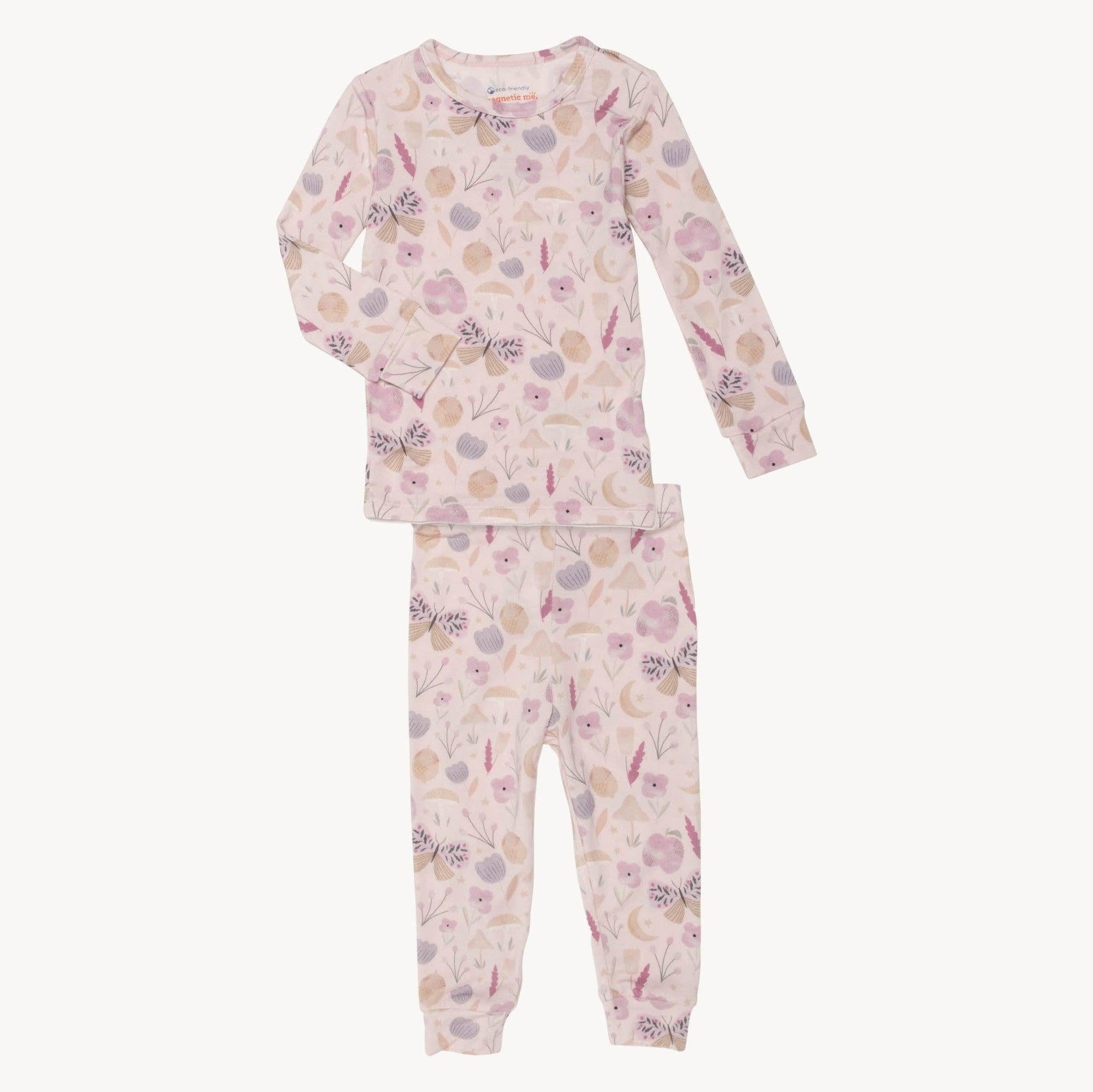 organic botanics modal magnetic no drama pajama toddler long sleeve set - re-loved