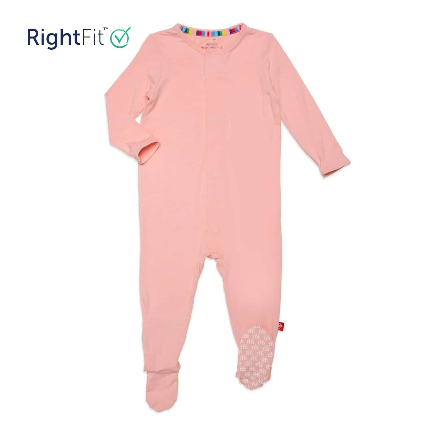 peach pop RightFit™ magnetic parent favorite footie - re-loved