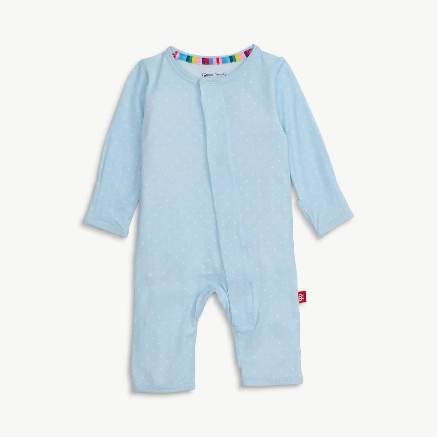 pin dot blue modal magnetic fuss free coverall - re-loved