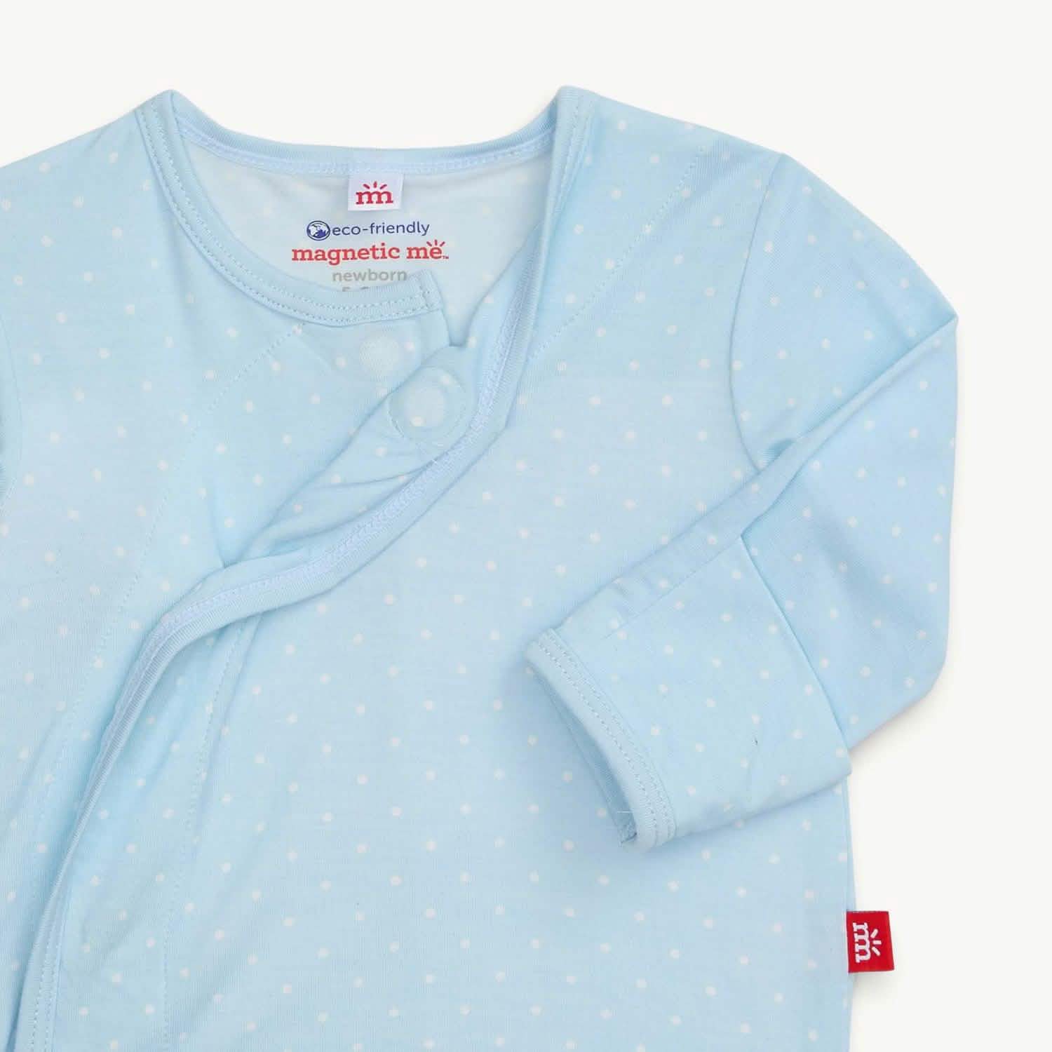 pin dot blue modal magnetic take-me-home kimono set