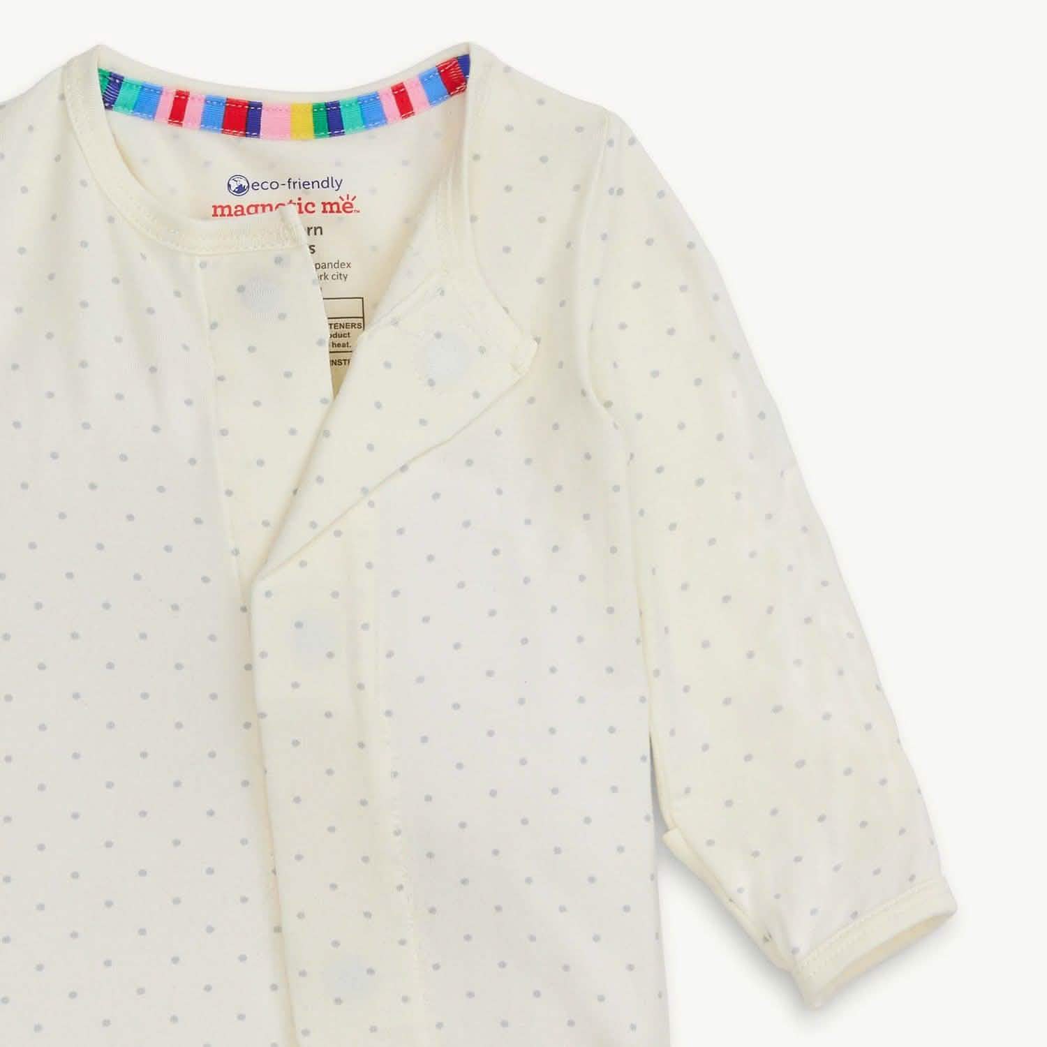 pin dot cream modal magnetic parent favorite footie