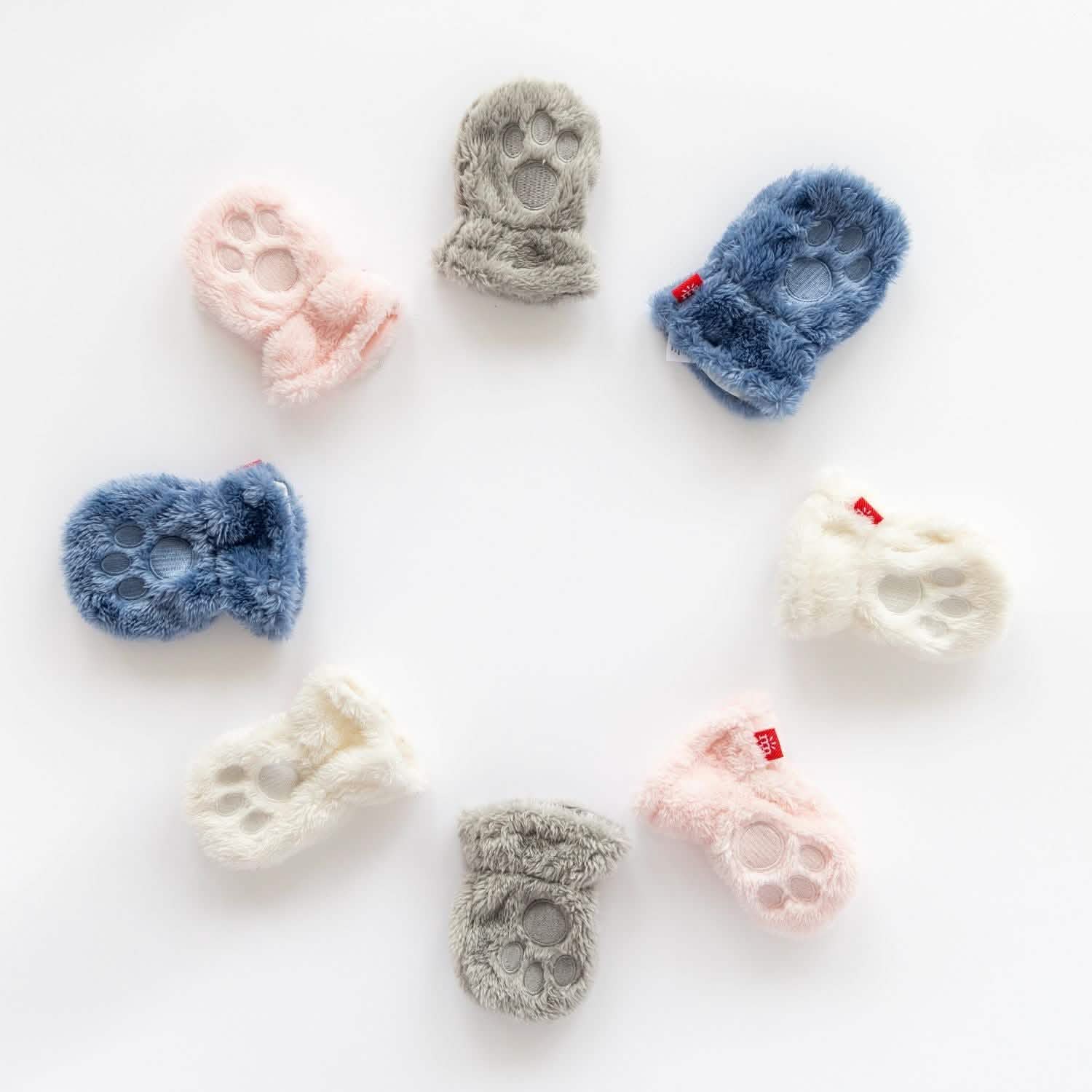 pink blossom minky magnetic never lost mittens
