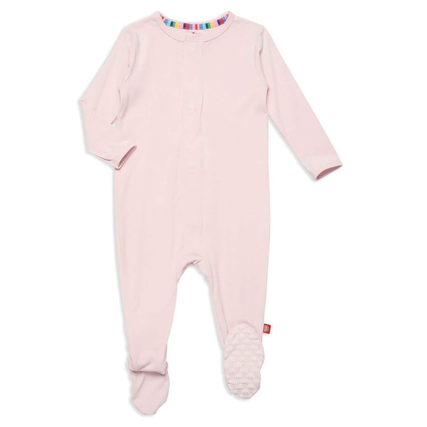 pink dogwood RightFit™ magnetic parent favorite footie