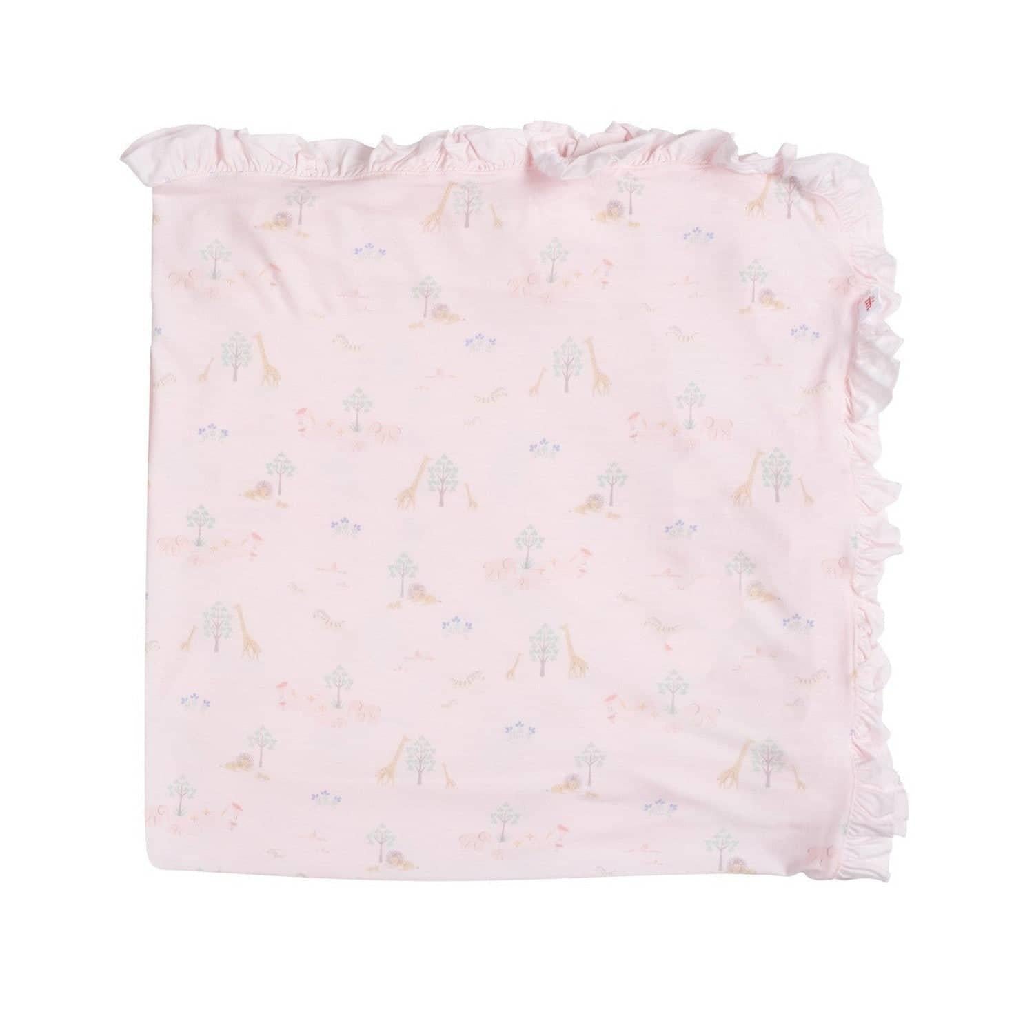 pink serene safari modal baby blanket