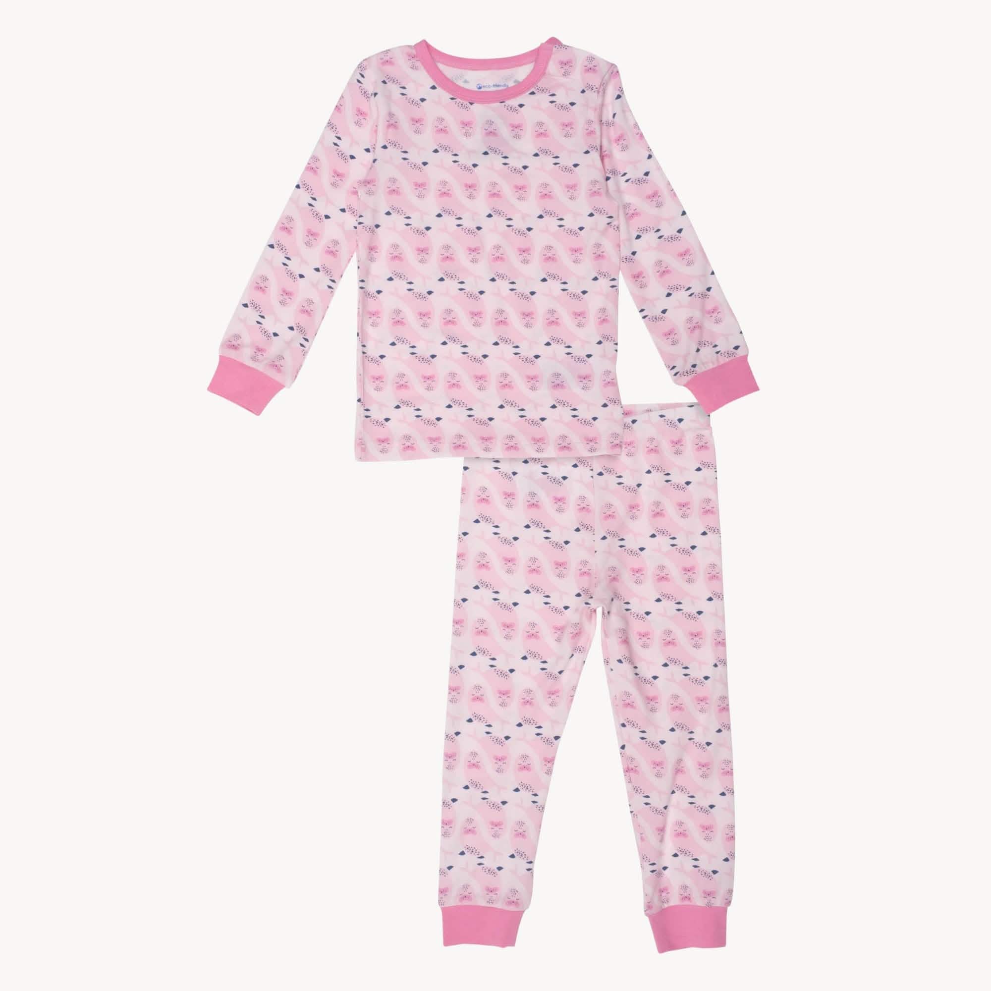 pink signed sealed delivered modal magnetic no drama pajama kids long sleeve set