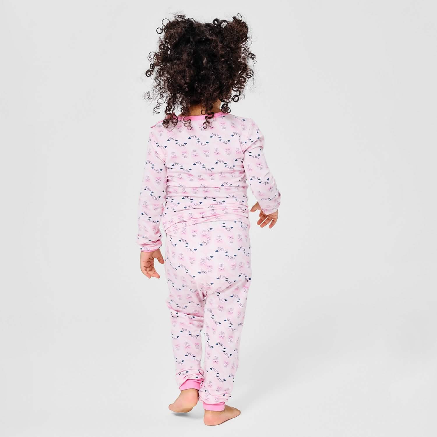 pink signed sealed delivered modal magnetic no drama pajama kids long sleeve set