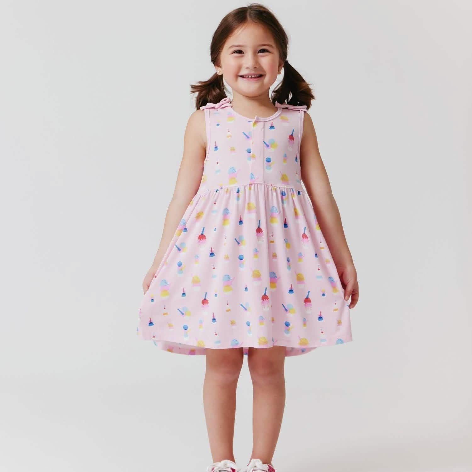 pink sundae funday modal magnetic easy peasy sleeveless dress - re-loved