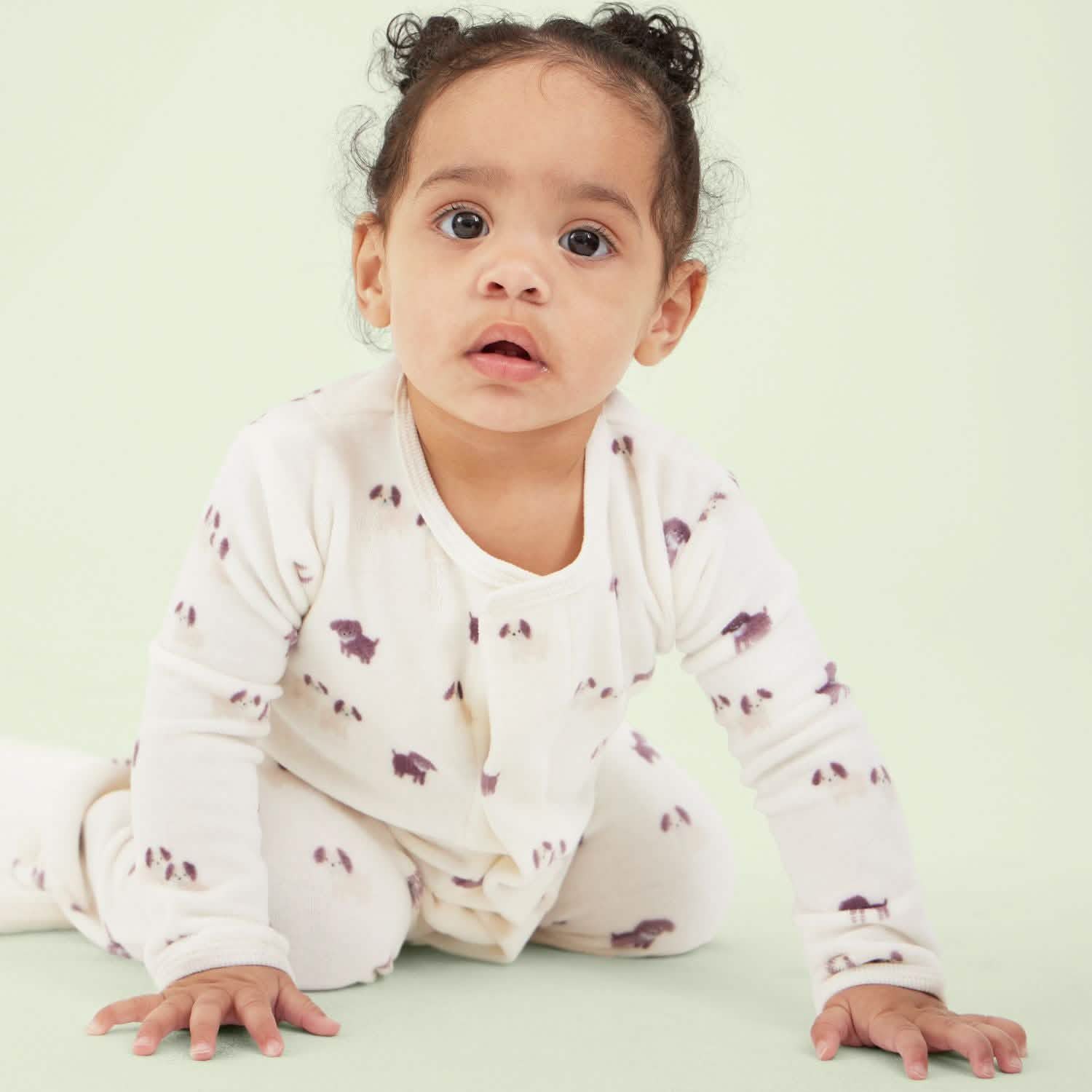 puppy love velour magnetic parent favorite footie