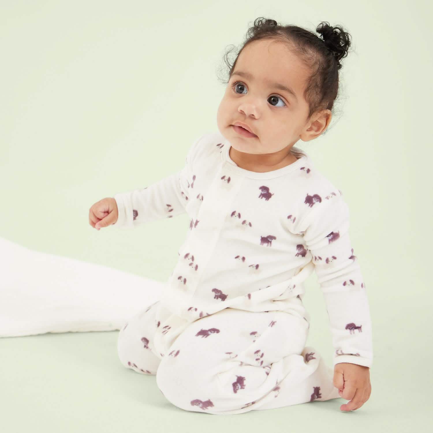 puppy love velour magnetic parent favorite footie