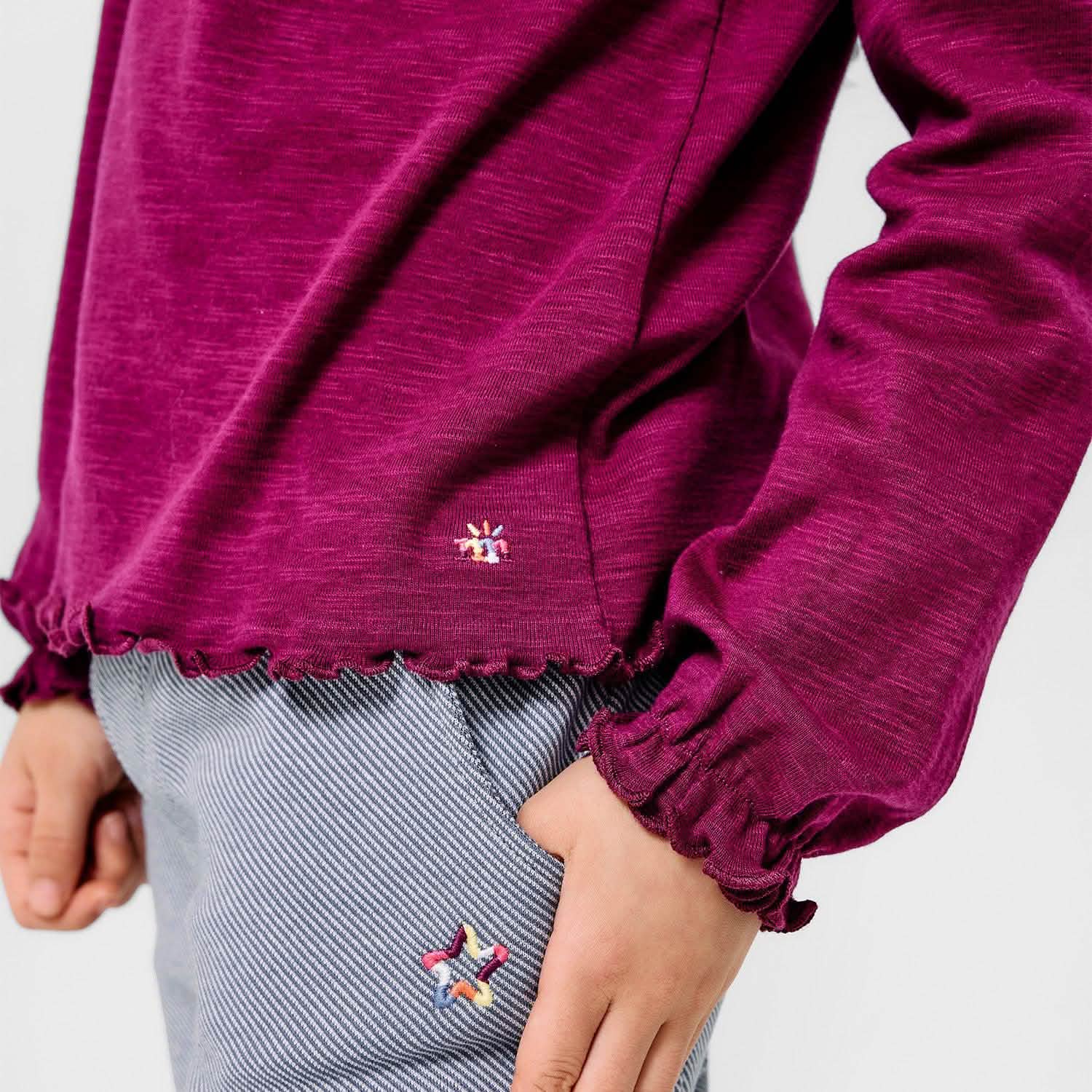 purple potion cotton magnetic long sleeve play all day top