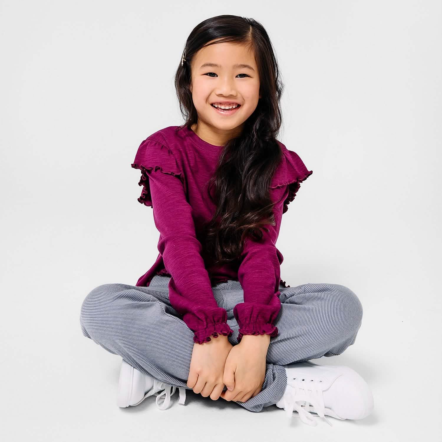 purple potion cotton magnetic long sleeve play all day top