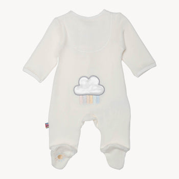 rainbow dreams velour magnetic parent favorite footie