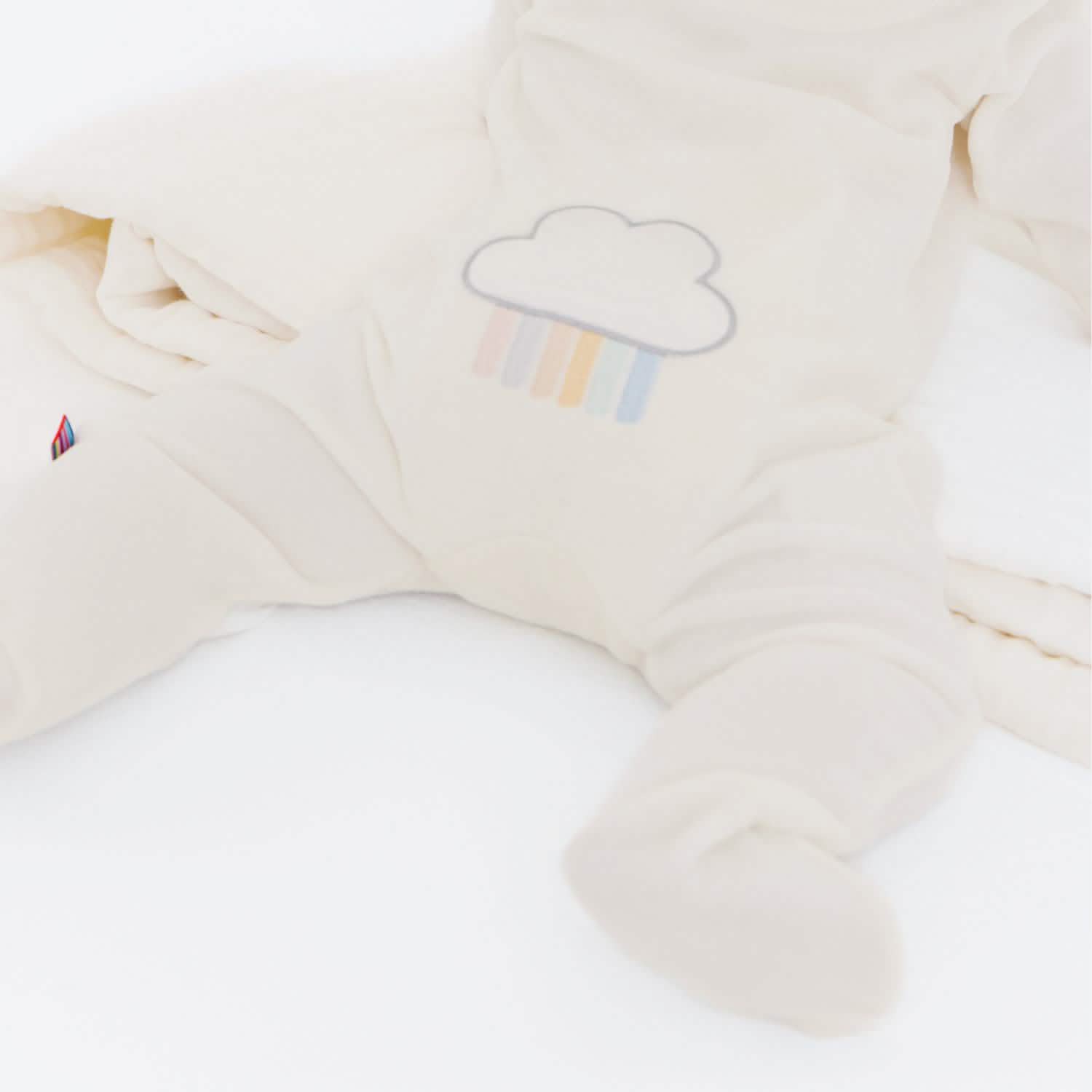 rainbow dreams velour magnetic parent favorite footie
