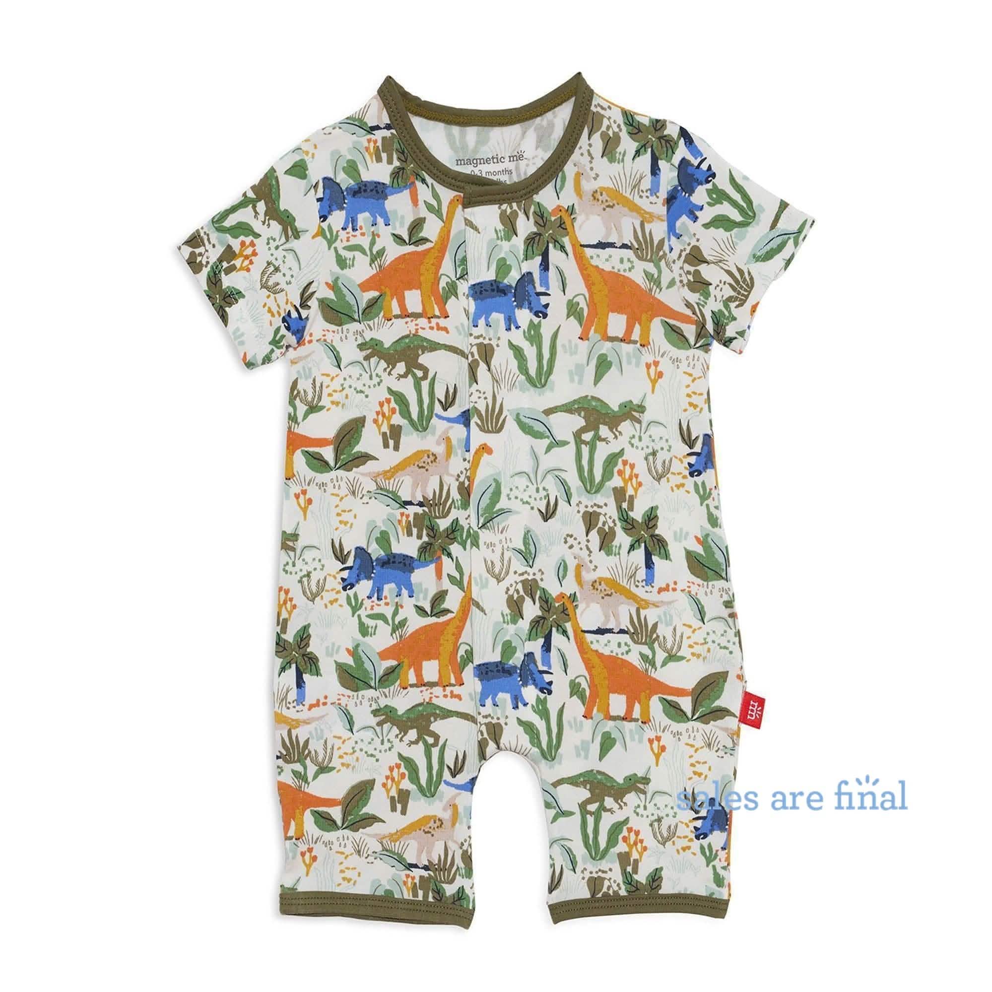 raptor round your finger modal magnetic romper - re-loved