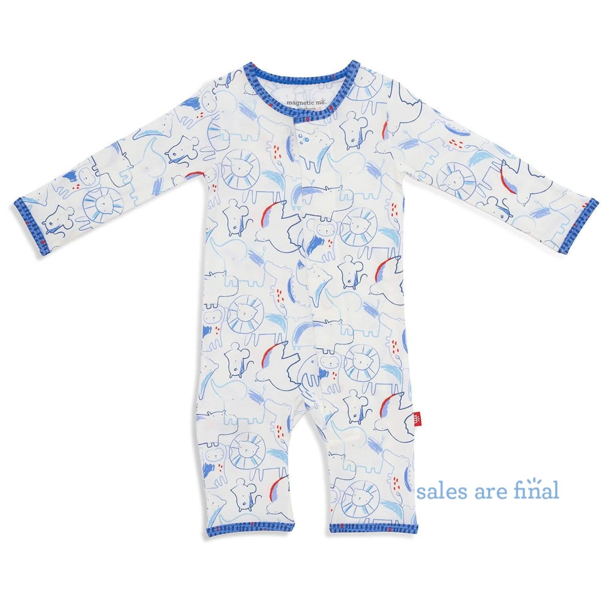 roarsome friends modal magnetic coverall - re-loved