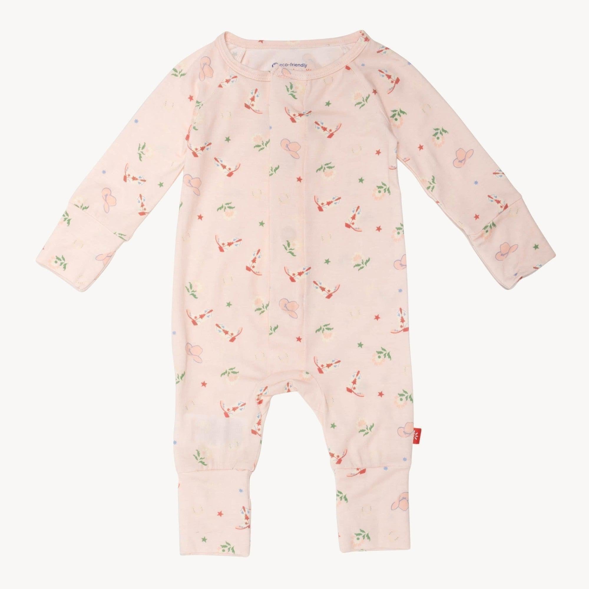 rodeo drive pink modal magnetic convertible grow with me coverall - re-loved
