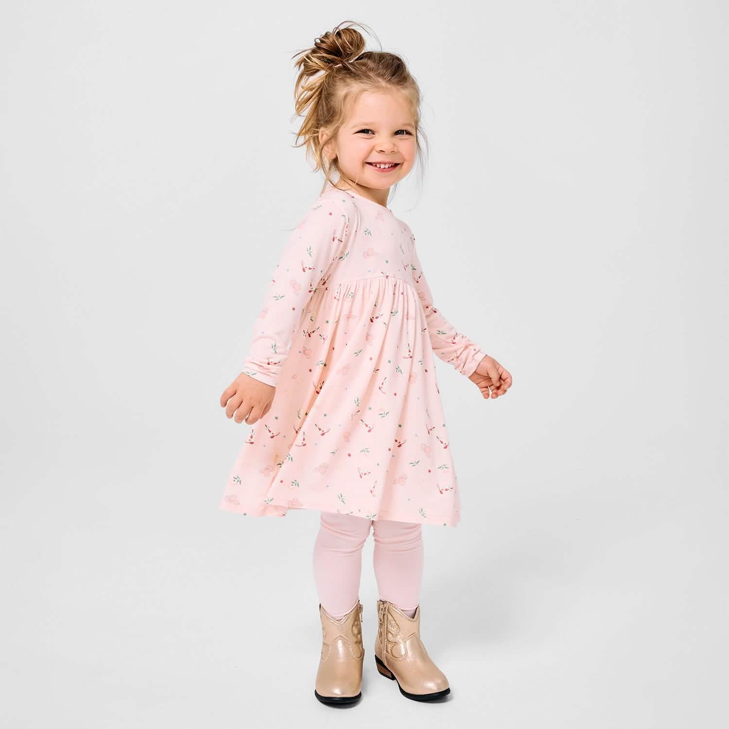 rodeo drive pink modal magnetic easy peasy dress + legging set