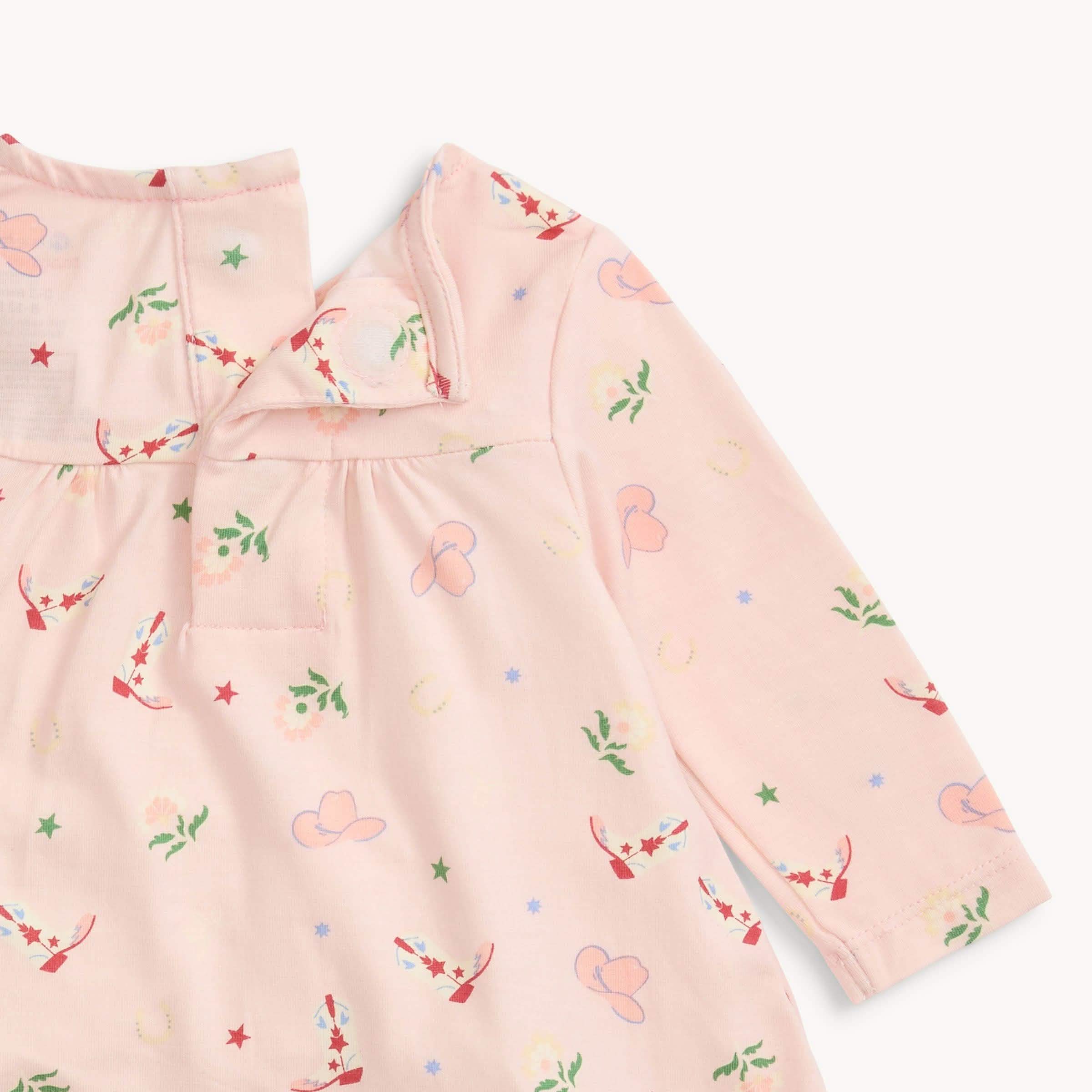 rodeo drive pink modal magnetic little baby dress + legging set