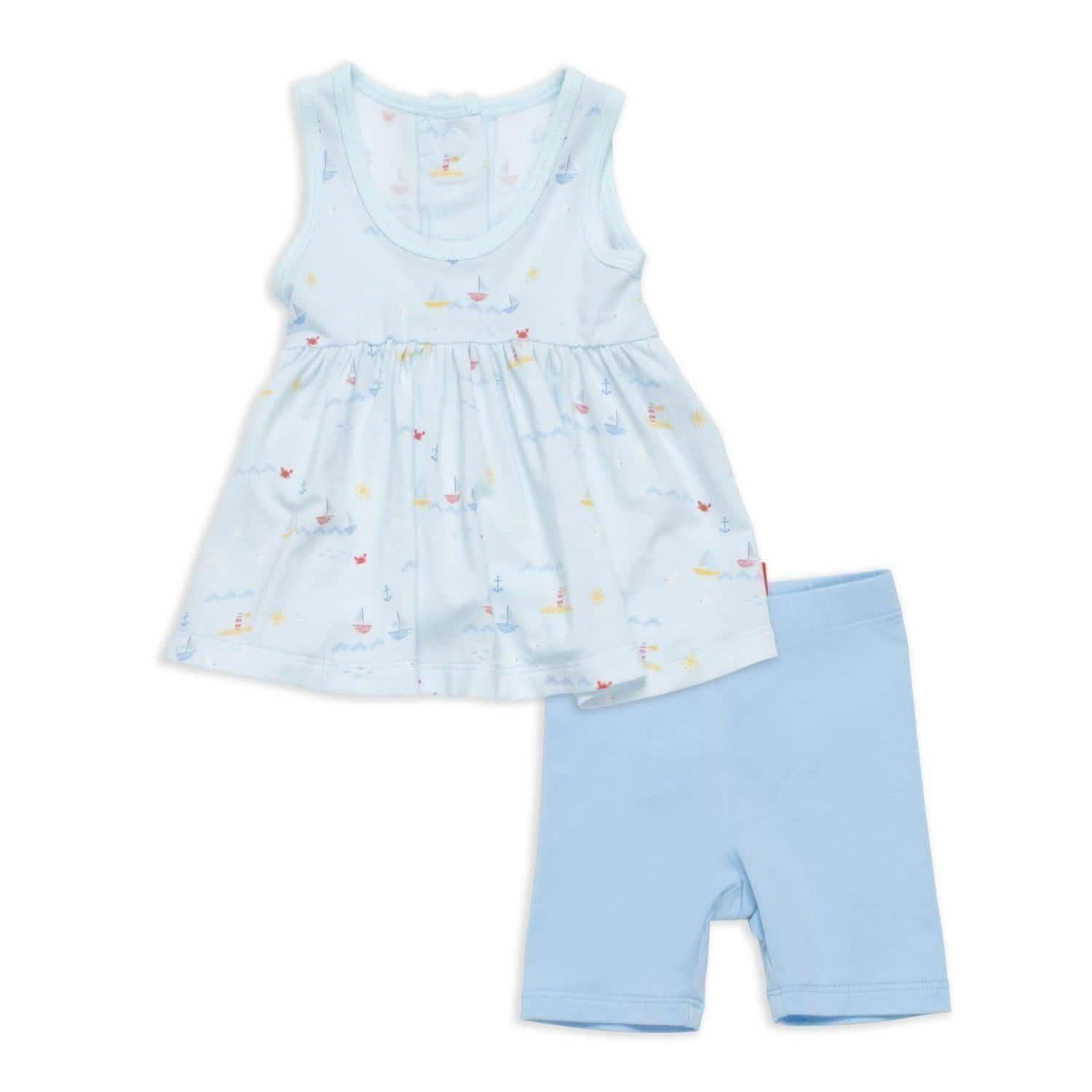 sail-ebrate good times modal magnetic roll around sleeveless top + short set - re-loved