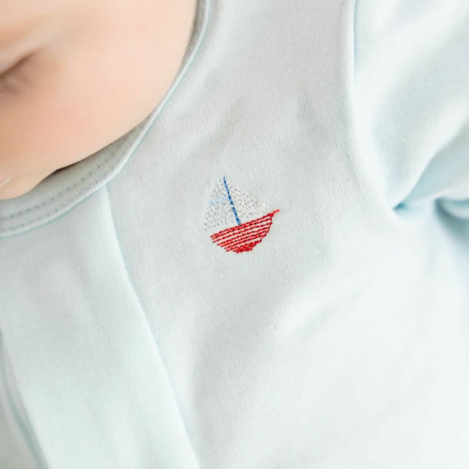 sail-ebrate good times organic cotton magnetic parent favorite footie + hat set