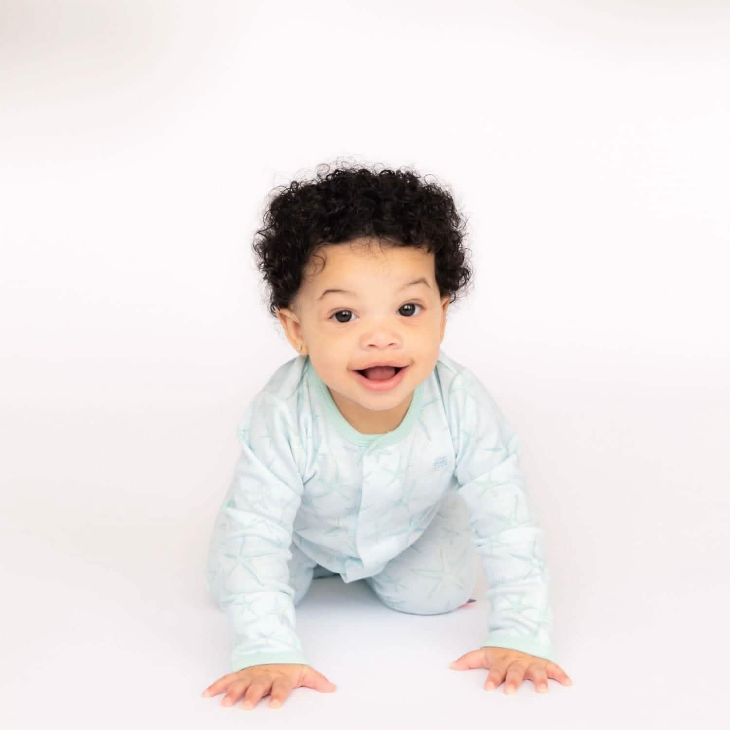 shine bright like a starfish organic cotton magnetic parent favorite footie