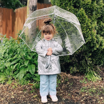 silver metallic magnetic singing in the raincoat