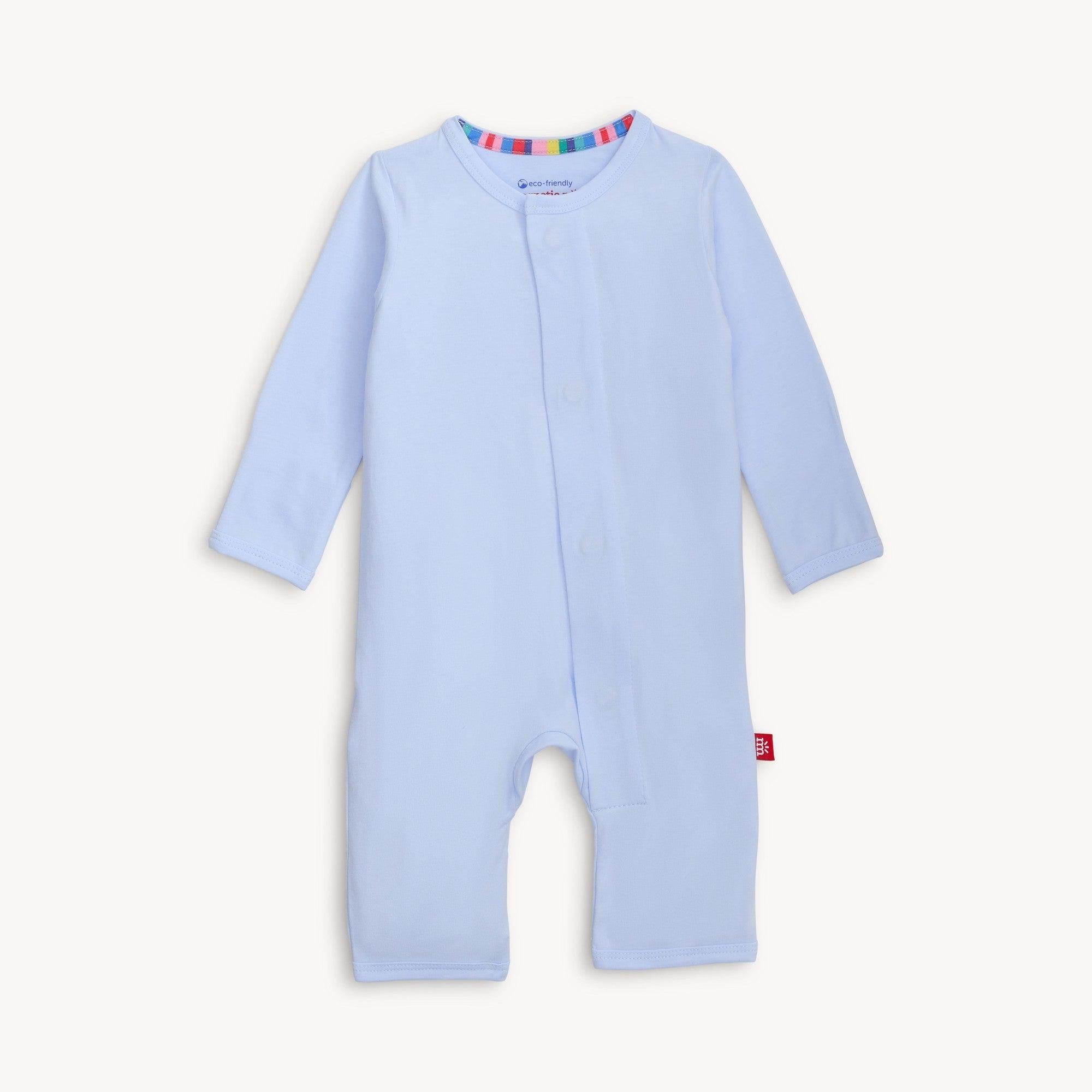 soft baby blue CloudStretch™ magnetic coverall