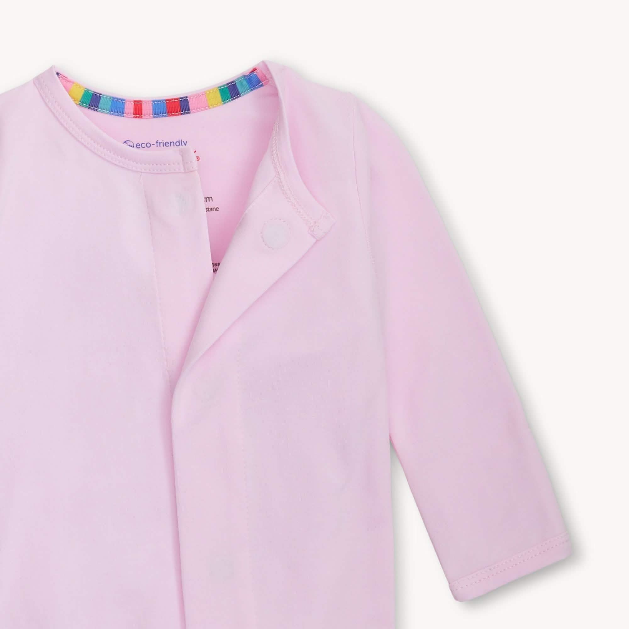 soft petal pink CloudStretch™ magnetic coverall