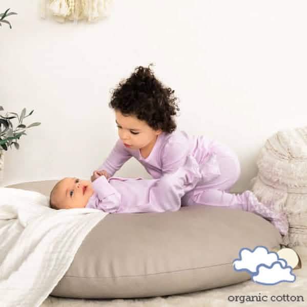soft petal pink organic cotton magnetic footie