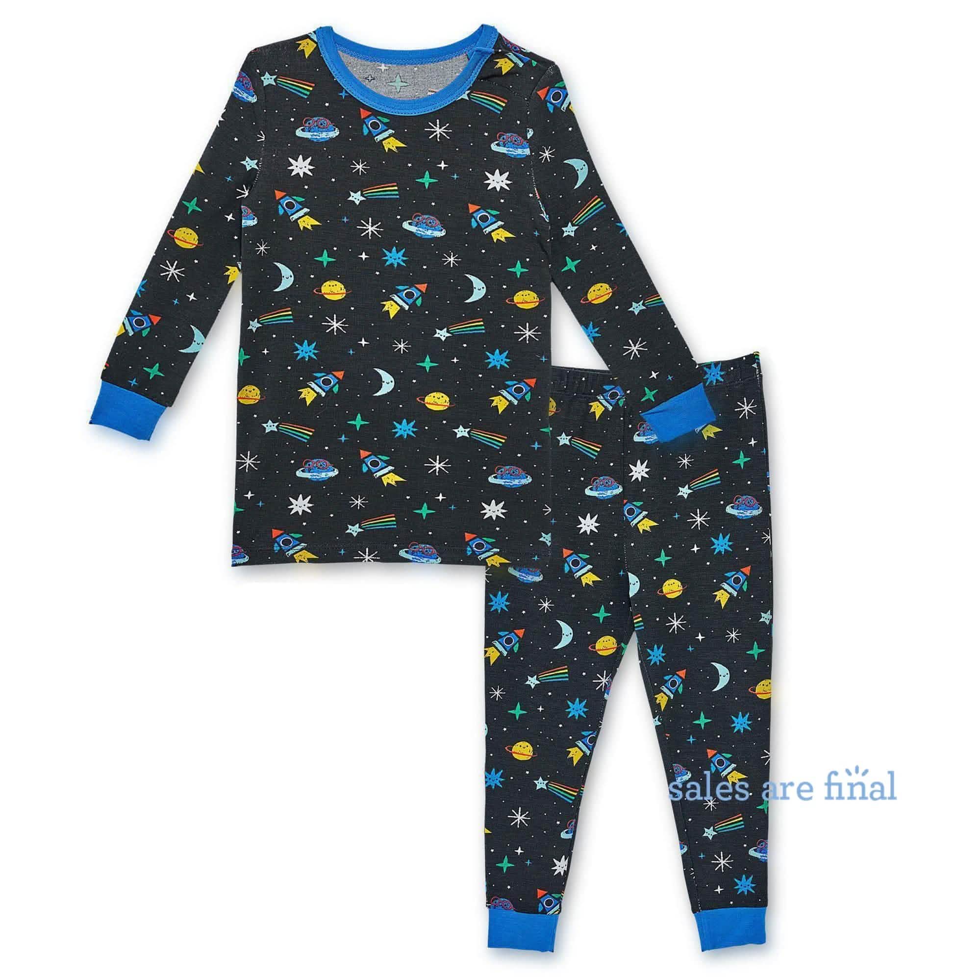 space chase modal magnetic toddler and kids pajama set - re-loved