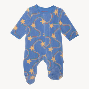 starry nights velour magnetic parent favorite footie