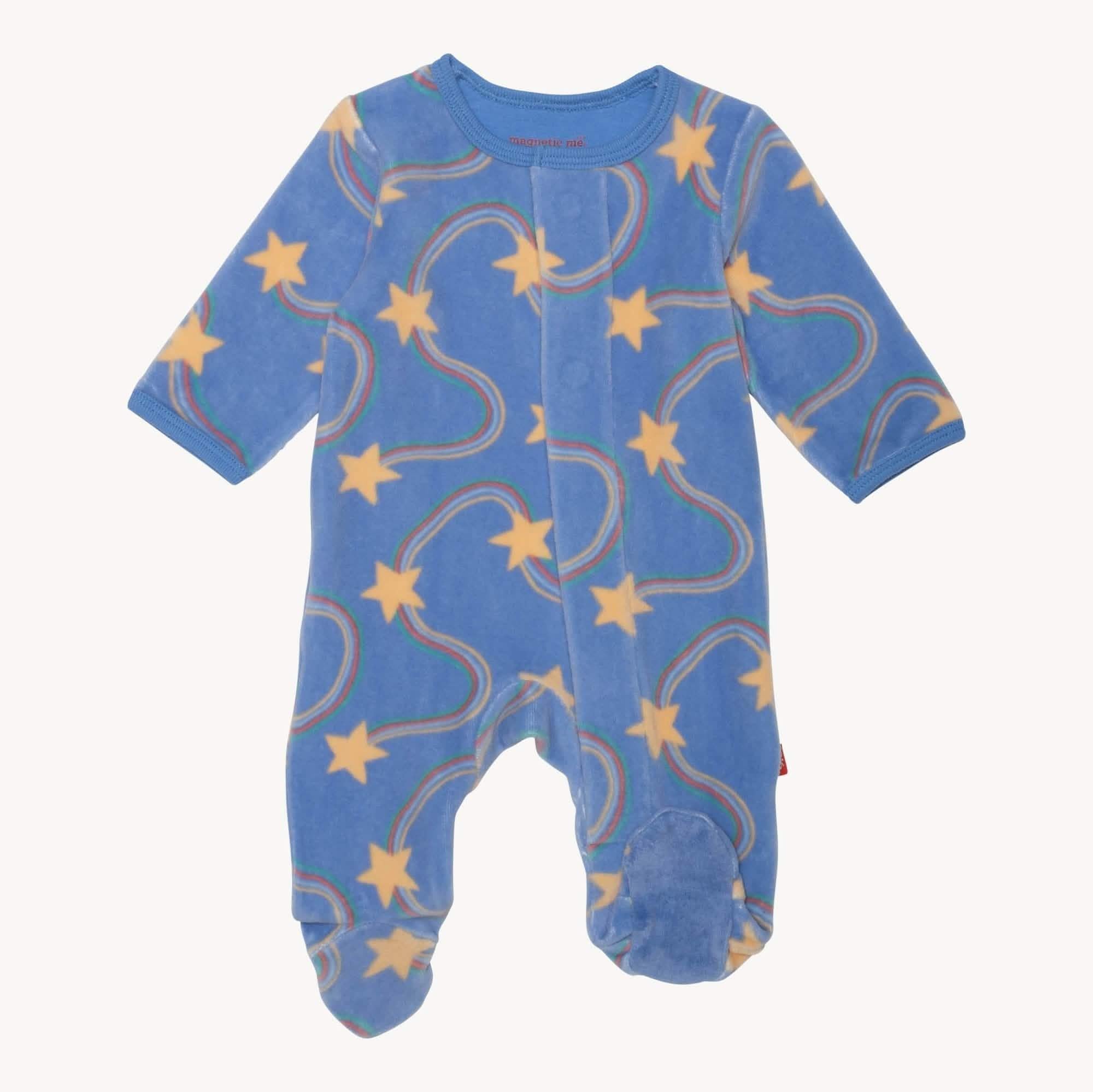 starry nights velour magnetic parent favorite footie - re-loved