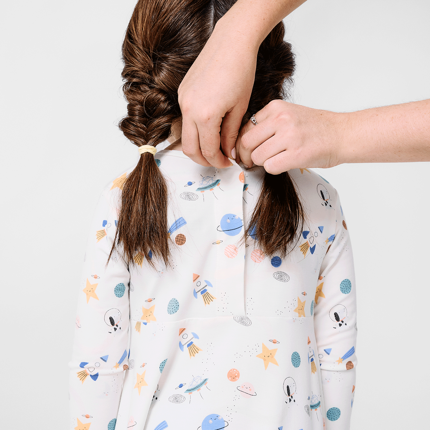 stellar tails modal magnetic easy peasy dress + legging set
