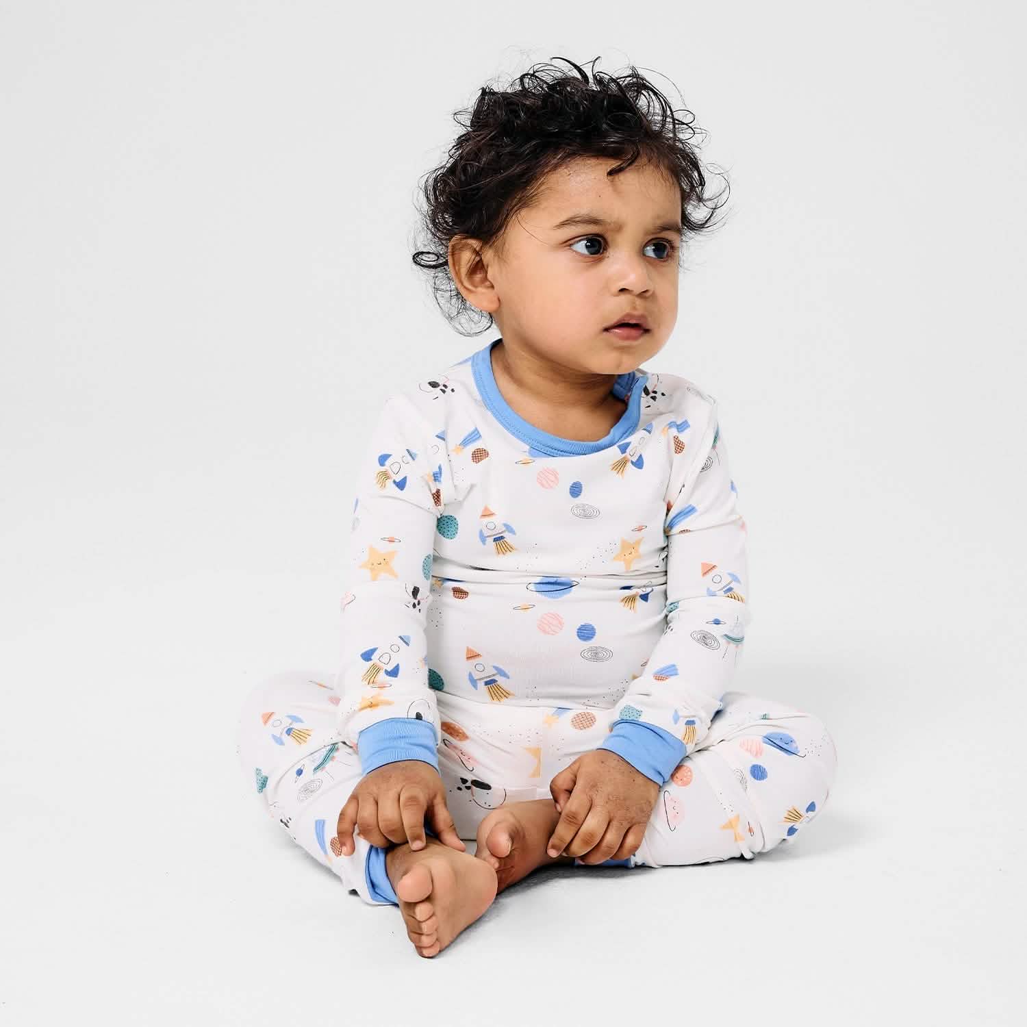 stellar tails modal magnetic no drama kids pajama long sleeve set