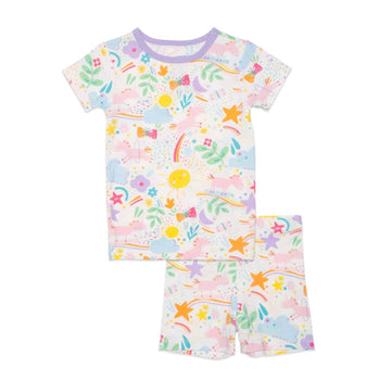 sunny day vibes modal magnetic no drama toddler pajama shortie set