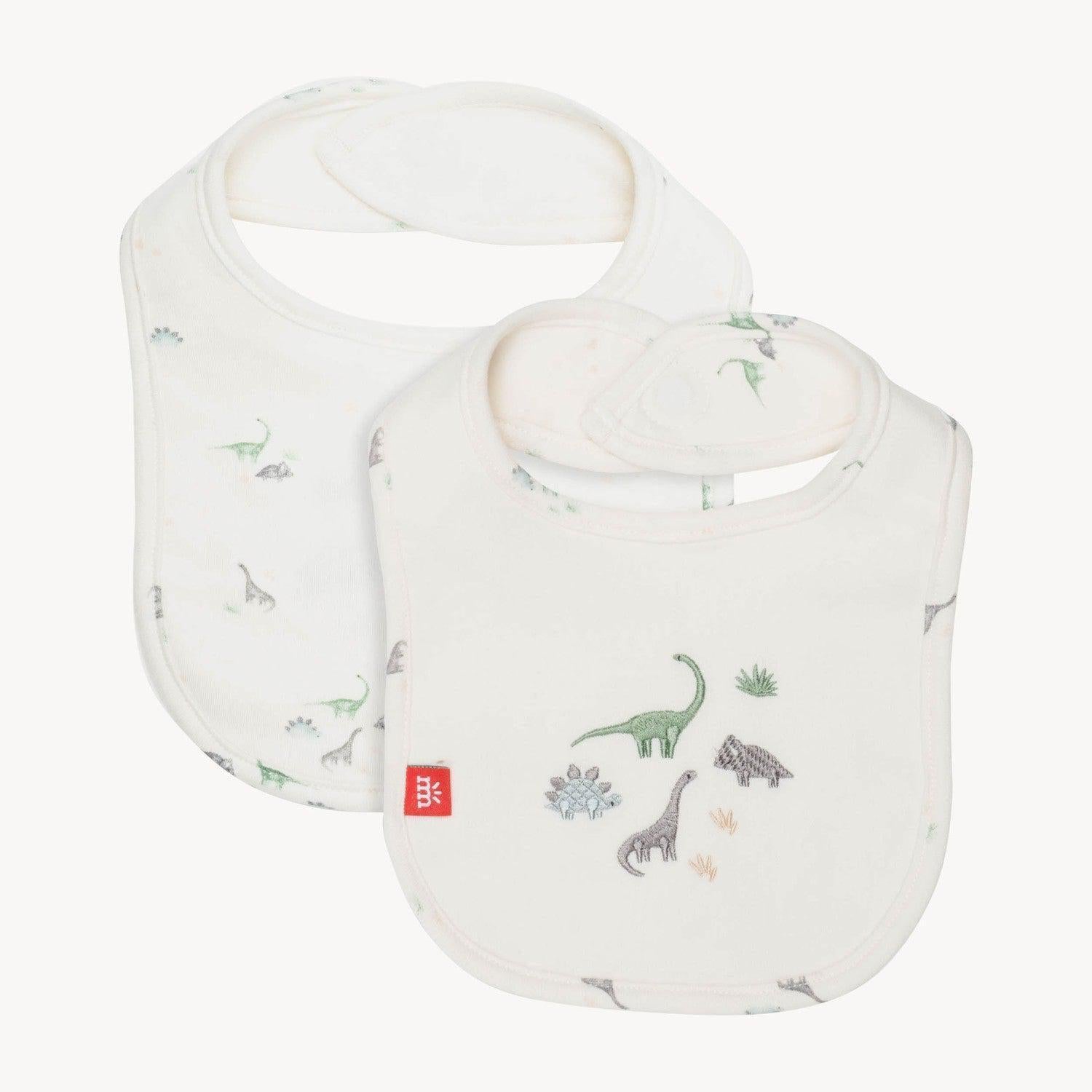 tiny diny organic cotton magnetic stay dry infant reversible bib