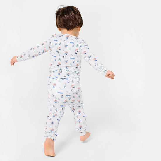 tis the ski-son modal magnetic no drama pajama kids long sleeve set