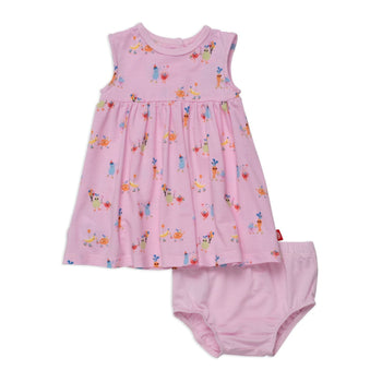 turnip the beet modal magnetic little baby dress + diaper cover set