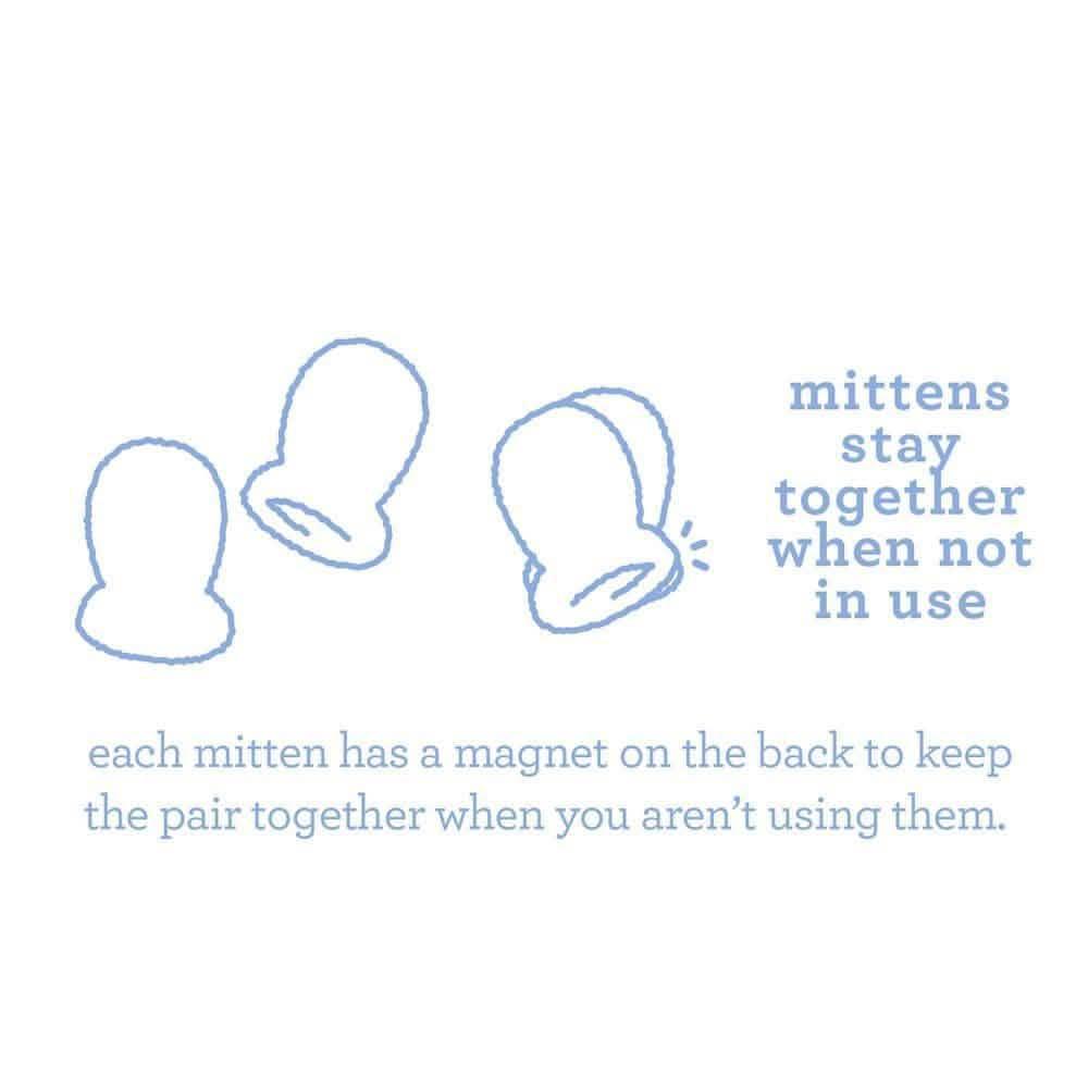 unicorn lavender so soft minky magnetic mittens