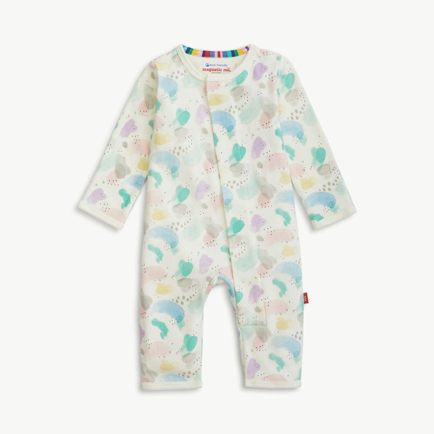watercolor organic cotton magnetic coverall