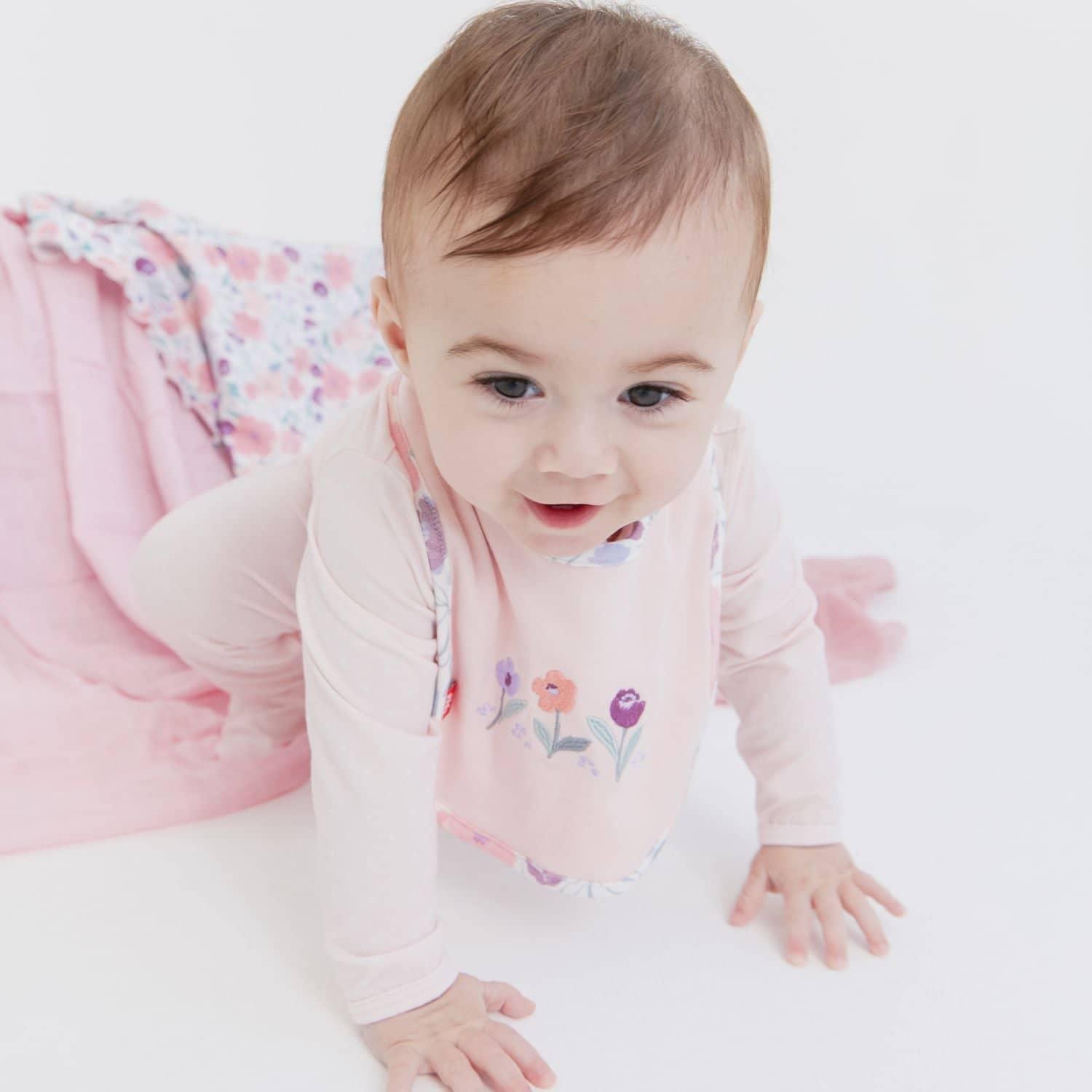whistledon organic cotton magnetic stay dry infant reversible bib