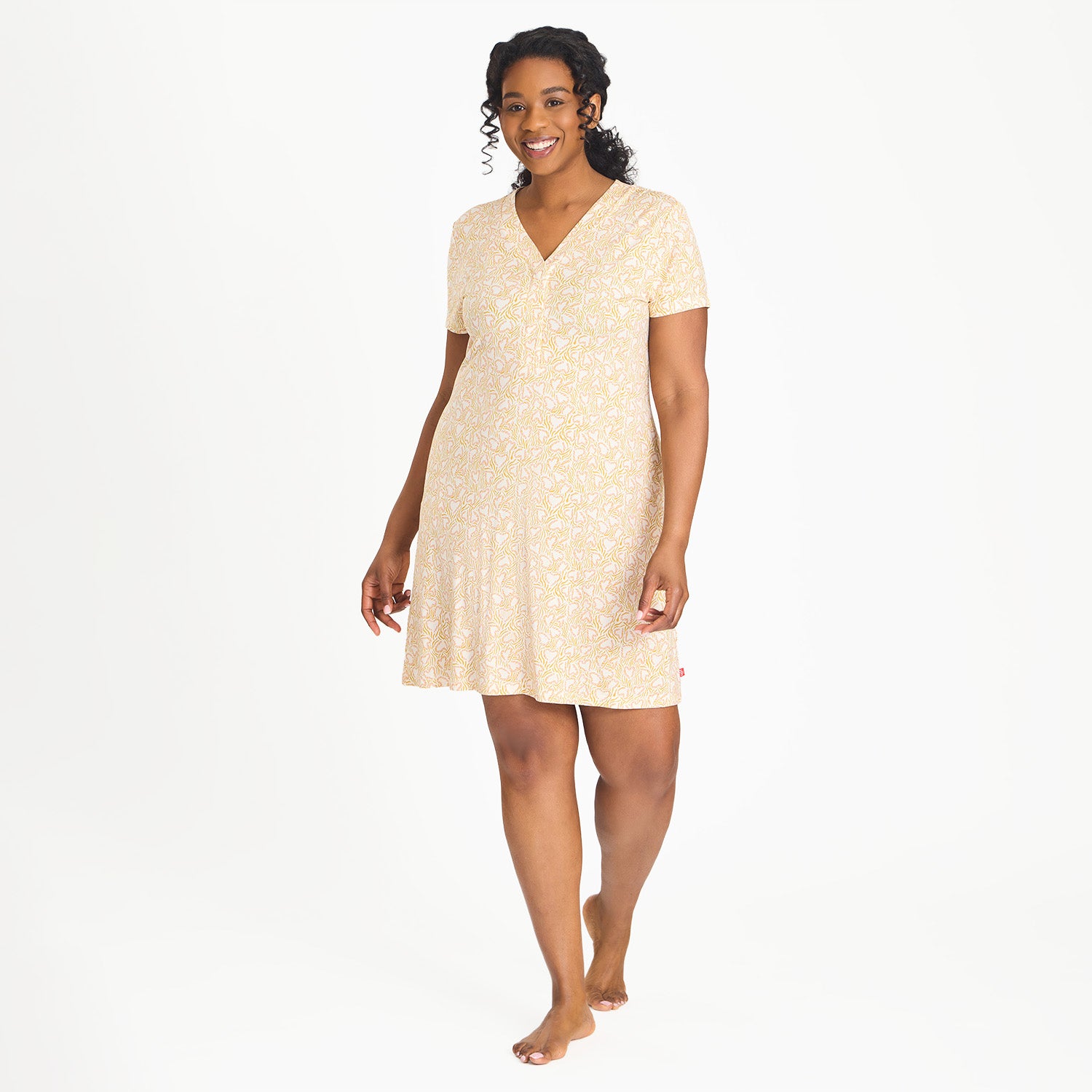 Magnetic Me women's magnetic nightgown with magnetic closures down the front, front view