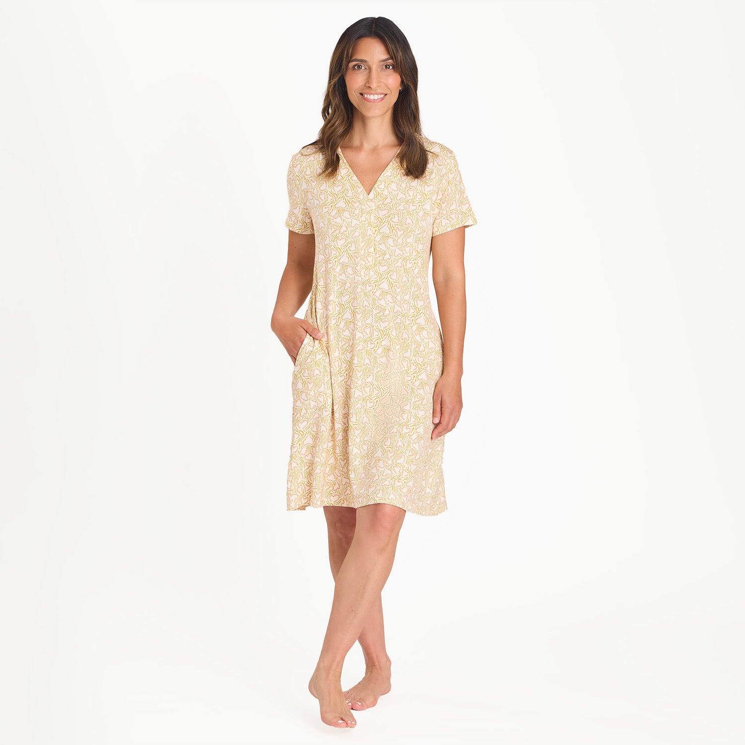 Magnetic Me women's magnetic nightgown with magnetic closures down the front, view 5