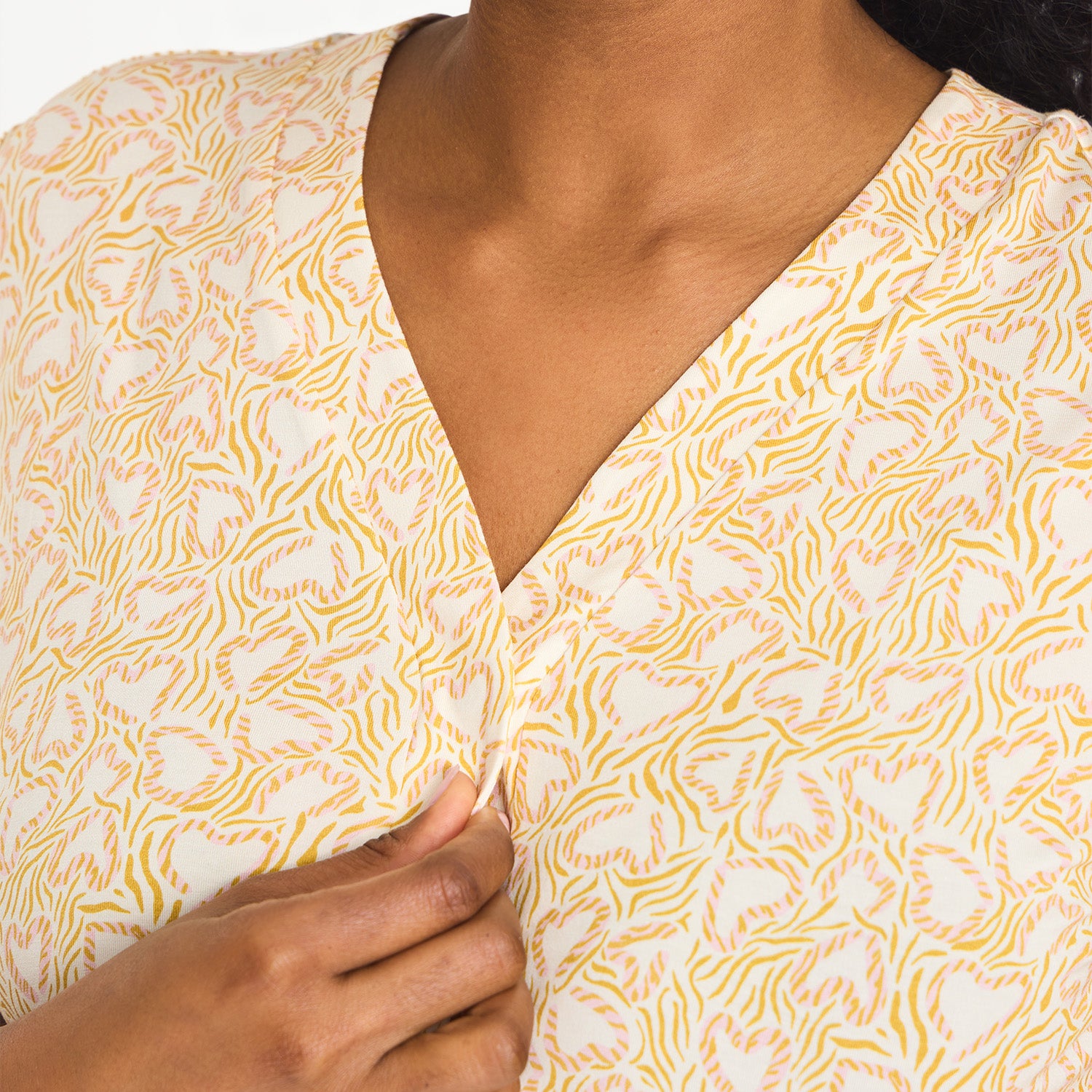 Magnetic Me women's magnetic nightgown with magnetic closures down the front, view 3